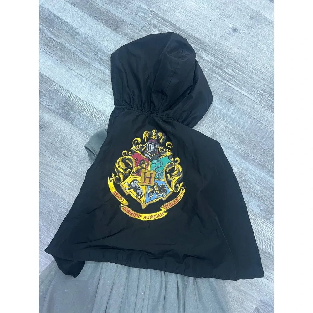 Harry Potter Wizarding World Girls Dress with Detachable Cape Grey Tulle 6/6X